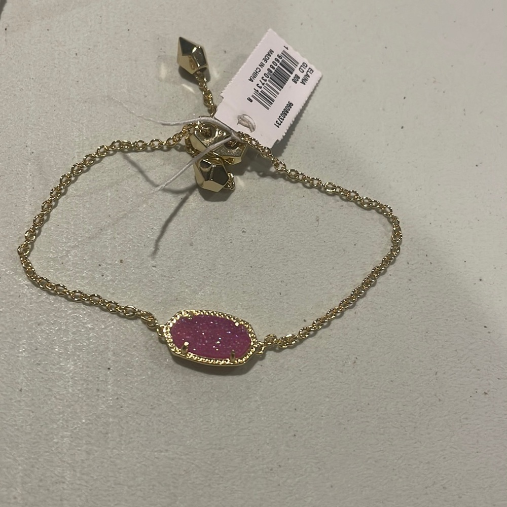 Kendra Scott - Elaina Gold Single Slide Bracelet in Mulberry Drusy